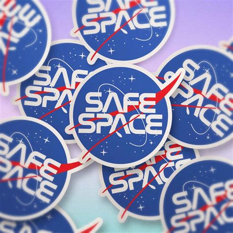 Safe Space Sticker Waterproof Sticker Nasa Inspired Lgbtqia Ts Space
