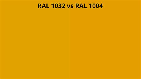 Ral 1032 Vs 1004 Ral Colour Chart Uk