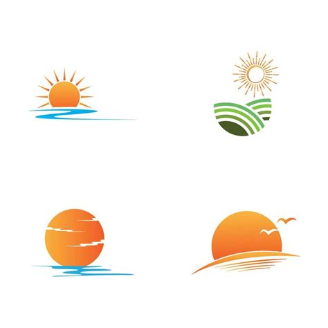 Sunrise Logo Collection 24634365 Vector Art At Vecteezy