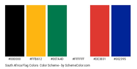 South Africa Flag Colors » Country Flags » SchemeColor.com