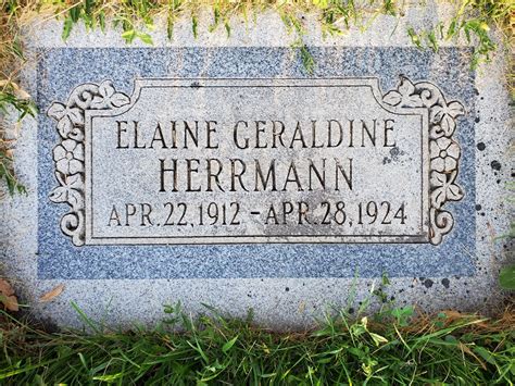 Geraldine Elaine Herrmann Memorial Find A Grave