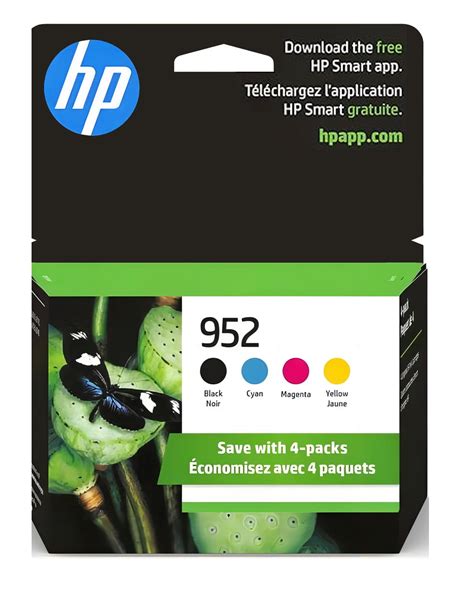 Hp Black Cyan Magenta Yellow Ink Cartridges Pack Works With