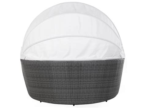 Divano coperto da giardino in rattan grigio SYLT LUX | Beliani.it