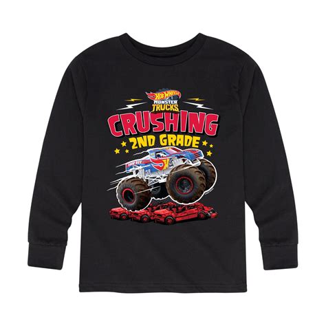 Hot Wheels Crushing Nd Grade Youth Long Sleeve Graphic T Shirt