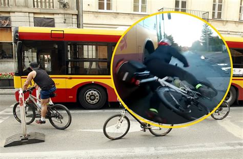 Rowerzysta M G Zgin Pod Ko Ami Autobusu Wszystko Nagra A Kamerka