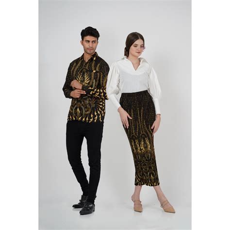 Jual Vanriz Kebaya Batik Lengan Panjang Slimfit Couple Rok Lilit Dan