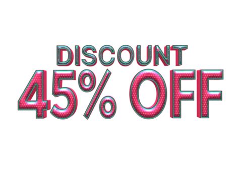 45 Percent Off Pink 3d Shiny 45 Off Up To 45 Percent 45 Percent Off