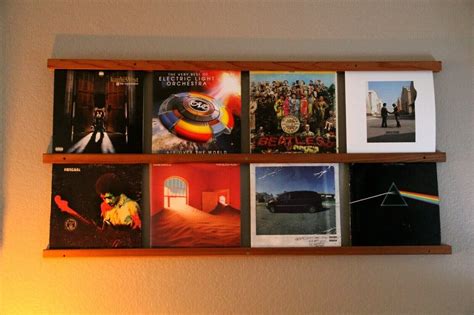 Wall Mounted Wood Vinyl Record Display Ebay