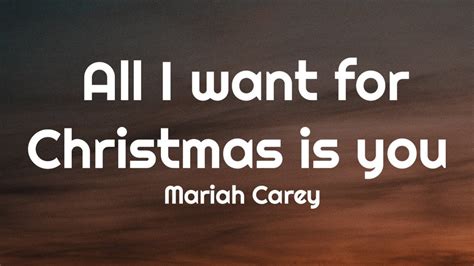 Mariah Carey All I Want For Christmas Is You Make My Wish Come True