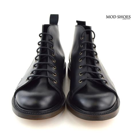 Black Monkey Boots - Leather Sole - Mod Shoes