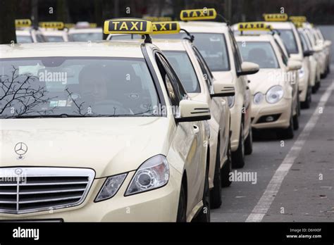 Berlin Germany Taxi Stand At The Airport Tegel Stock Photo Royalty