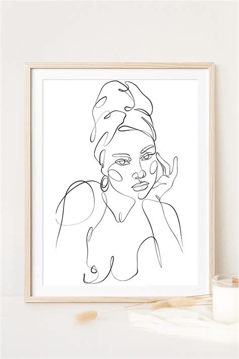 Buy One Line Drawing Naked Woman Art Nude Line Art Woman Line Online In