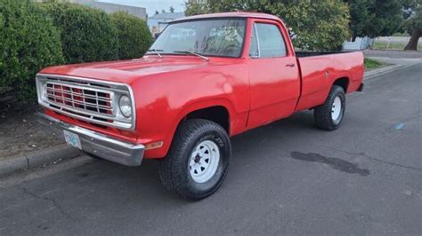 1975 Dodge Power Wagon Pickup Red 4wd Automatic For Sale