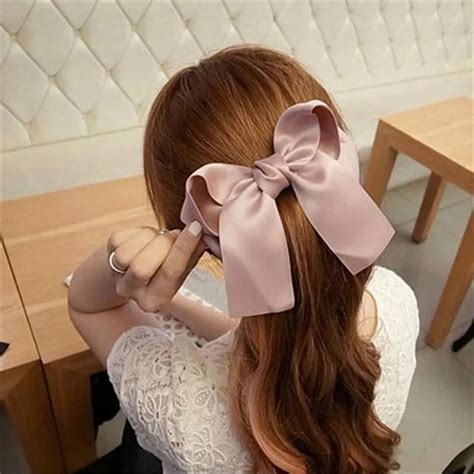 Cute Satin Large Big Bow Hair Hairpins Hair Clip Boutique Ribbon Bow