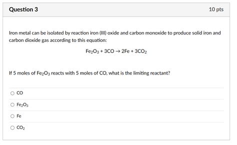 Solved Iron metal can be isolated by reaction iron (III) | Chegg.com