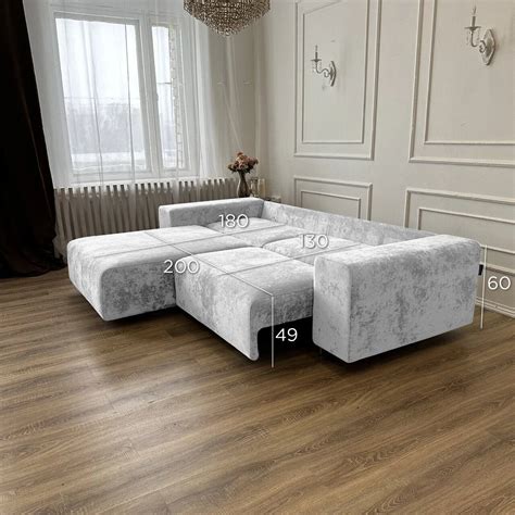 Диван-кровать Аурис_угловой_260_Ocean, механизм Еврокнижка, 260х150х85 ...