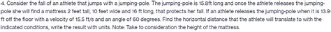 Solved Consider The Fall Of An Athlete That Jumps With A Jumping