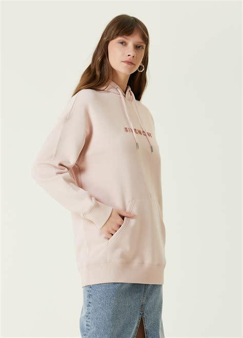 Givenchy Pudra Kap Onlu Logolu Sweatshirt Pudra