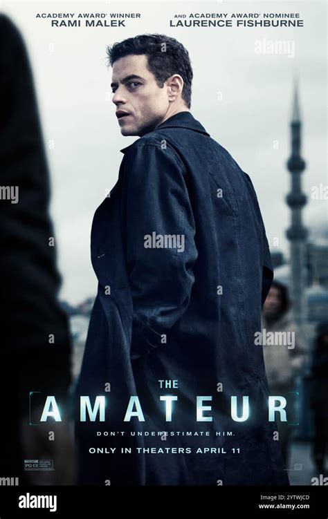 The Amateur Rami Malek Poster Stock Photo Alamy