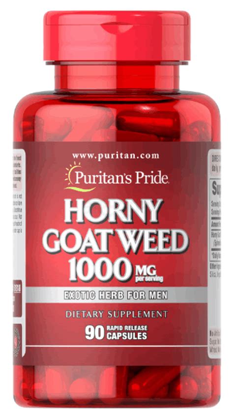 Puritans Pride Horny Goat Weed Exotic Herb For Men Mg Capsules
