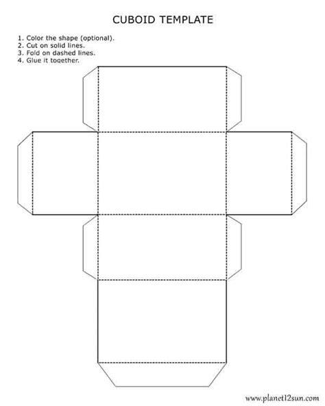 Free Printables For Kids Shapes Worksheets Cube Template 3d Shapes