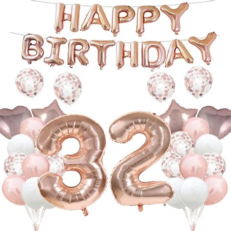 amazoncom glzlmm  birthday balloon rose gold  balloons party