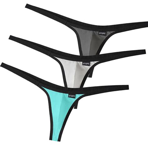 Men S Pouch Thong Underwear Elastic G String Swimwear Micro Bikini T Back Thongs Ebay