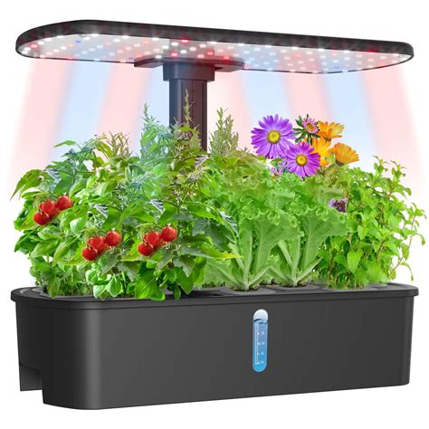 Yoocaa 12-Pod Hydroponics Growing System with LED Grow Light