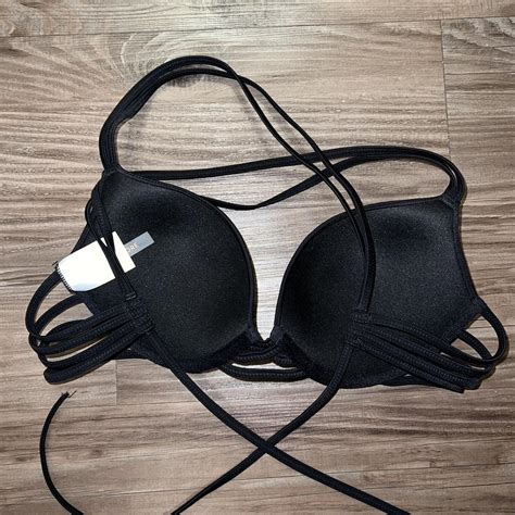 Black Bikini Top Padded Bikini Top Brand New Depop