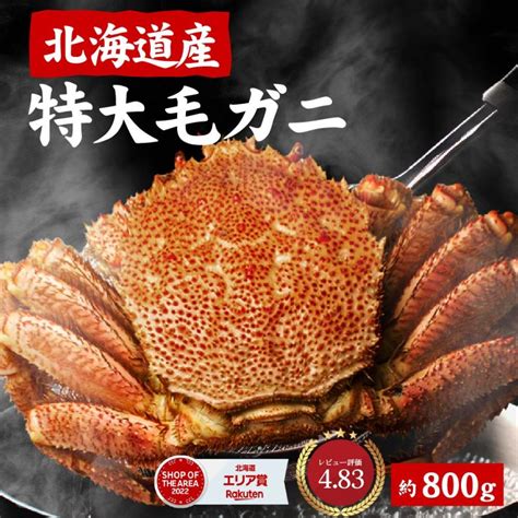 【1月6日以降発送予定】北海道産 毛蟹 毛ガニ 特大 毛がに 800g 送料無料 場外市場 ボイル 海鮮グルメ お取り寄せ ギフト プレゼント