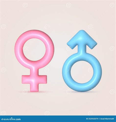 3d Male and Female Symbol Icon. Vector Stock Vector - Illustration of ...