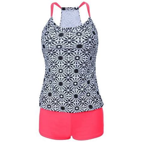 Plus Size Women S Floral Tankini Swimsuit Push Up Padded Bikini Set Swimwear Bathing Suit S Xxxl