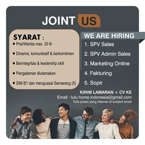 Lowongan Kerja SPV Sales SPV Admin Sales Marketing Online