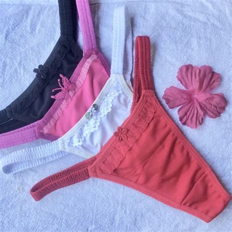 Kit Calcinhas Fio Dental Conforto Microfibra Lingerie Sexy Roupa Íntima Shopee Brasil