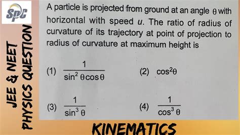 A Particle Is Projected From Ground At An Angle Theta With Horizontal