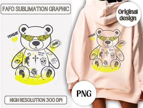 Fuck Around Find Out Png FAFO Swear Bear Sublimation Funny Offensive Tattoo Teddy Design