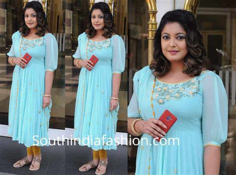 Tanushree Dutta In A Blue Salwar Kameez South India Fashion