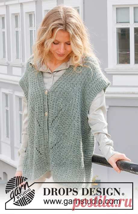 Удлинённый жилет 'Ash Mint' спицами. / Блог экспертов интернет-магазина ...