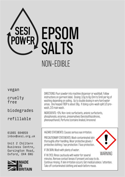 Refill Epsom Salts 500g Blueberry Den