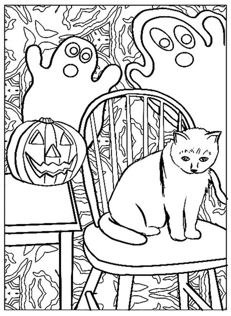 Coloriage Chat Halloween T L Charger Et Imprimer Gratuit Sur