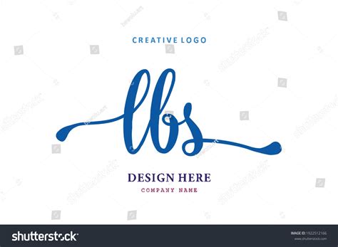 Lbs Lettering Logo Simple Easy Understand Stock Vector Royalty Free