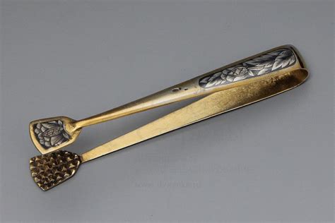 Купить серебряные щипцы для сахара с цветочным декором , фабрика ...