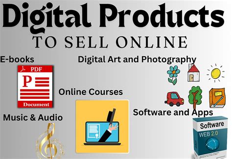 types  digital products   sell