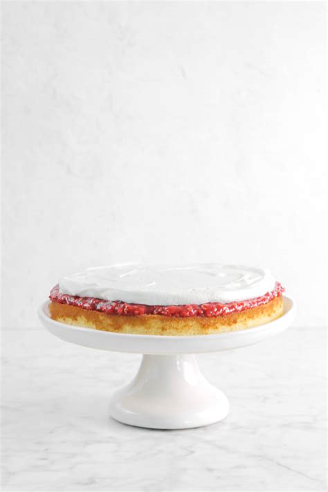 Lemon And Raspberry Jam Naked Layer Cake With Chantilly Cream Bakers Table