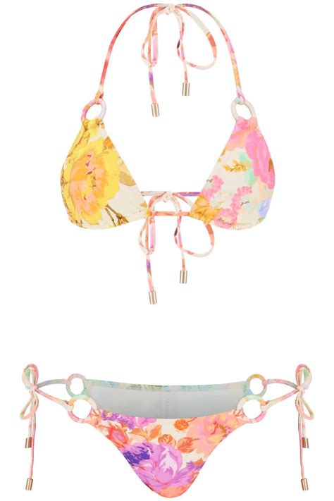 Buy Zimmermann Raie Ring Bikini Set Multicolor At Off Editorialist