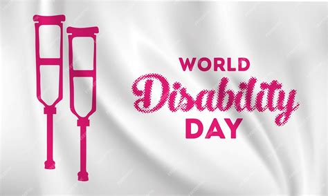 Premium Vector World Disability Day Hand Drawn With With Crutches