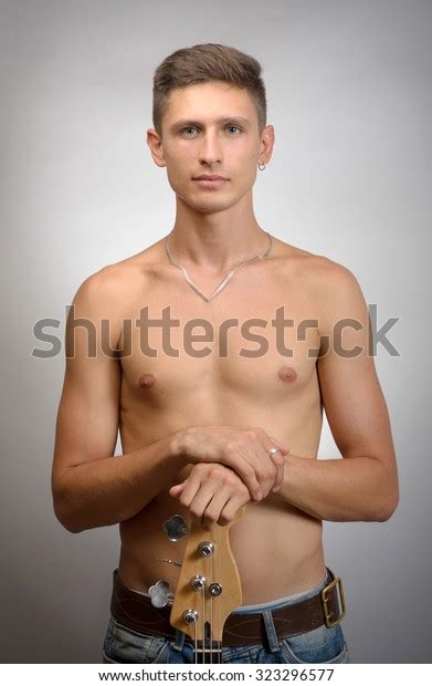 Naked Man Bass Guitar Stock Photo Shutterstock