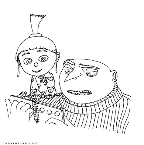 Картинки раскраски Гадкий Я