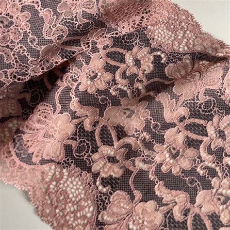 Dentelle Stretch Cm Vieux Rose Taupe Idonim Lingerie