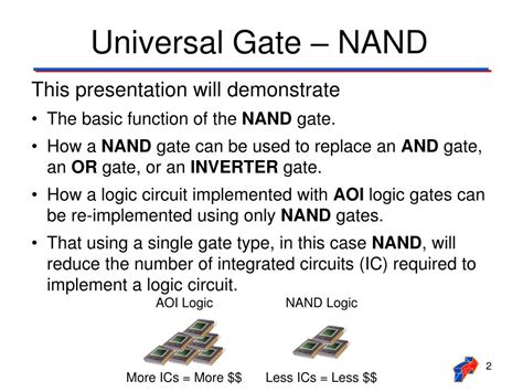 PPT - Universal Gate – NAND PowerPoint Presentation, free download - ID ...